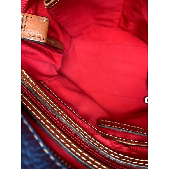 Dooney & Bourke Blue and Brown Shoulder Bag - Picture 8 of 11